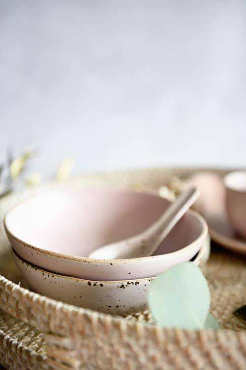 Handcrafted artisanal ceramic dinnerware