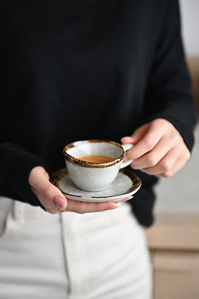 handmade pottery espresso cup