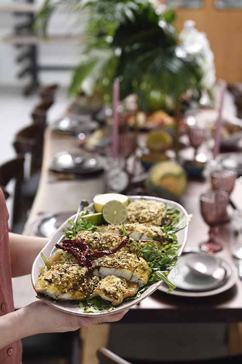 Handcrafted artisanal ceramic dinnerware