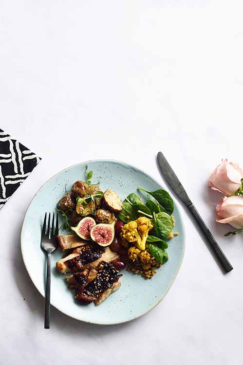 Handcrafted artisanal ceramic dinnerware