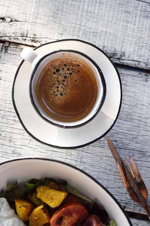 Handmade Ceramic tableware Free-Form Cup and Coaster Set