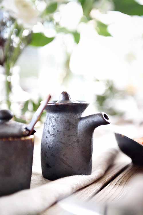 Tableware Handmade Free-Form Soya Pot