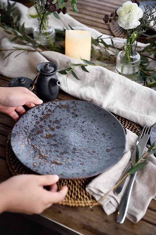 Tableware Handmade Free-Form Dinner Plate