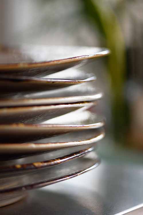 Handcrafted artisanal ceramic dinnerware