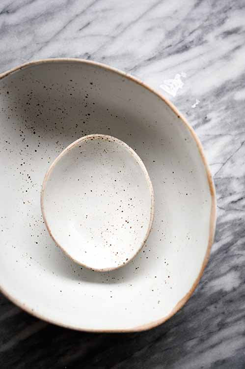 Handcrafted artisanal ceramic dinnerware