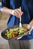 Lanna ceramic Family Sharing Dish in dynamic bronze glaze, top view