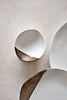 Overhead view of gold leaf ceramic shell dish, 12cm
