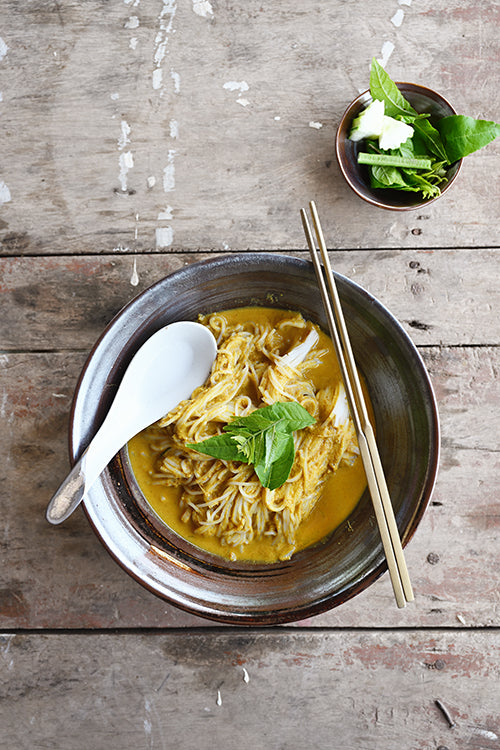 "Premium handcrafted stoneware ramen bowl with minimalist design, perfect for stylish Singaporean homes and contemporary kitchens"