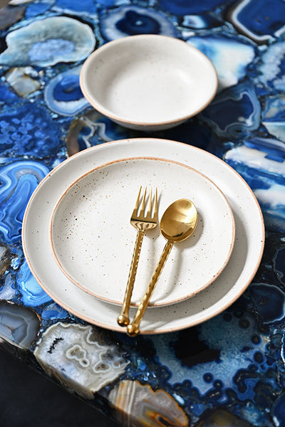 Handcrafted artisanal ceramic dinnerware