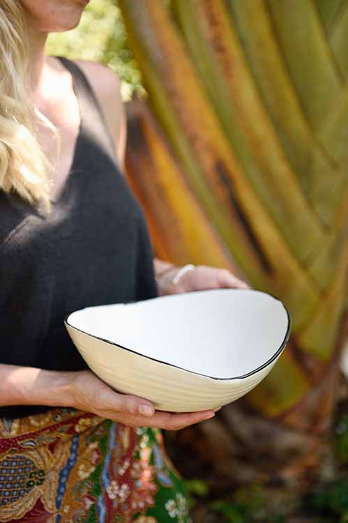 Handmade Ceramic tableware Free-Form Shell Sharing Dish
