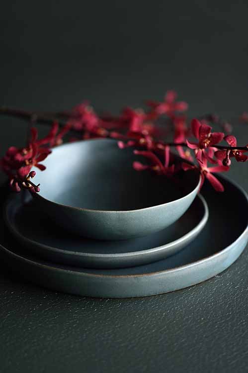 luxury artisan-made ceramic dinnerware